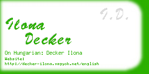 ilona decker business card